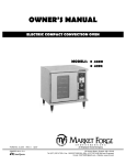 Market Forge Industries 4292 Owner`s manual