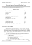 Interfacing the Standard Parallel Port