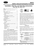 Carrier INDUCED COMBUSTION FURNACES 58GFA Operating instructions