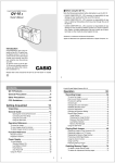 Casio A-10 Owner`s manual