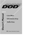 DOD SR606 Owner`s manual