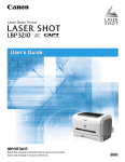 Canon LASER SHOT LBP3210 User`s guide