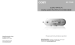 Coby MPC848 - 256 MB Digital Player User`s manual