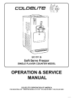 Coldelite UC 511 G Service manual