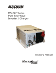 Magnum Energy MS-PAE Series Owner`s manual