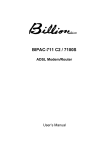 Billion BIPAC-711 C2 User`s manual