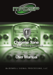 McDSP Chrome Tone User manual