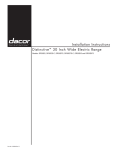 Dacor DR30EI Product specifications