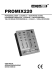 Velleman PROMIX220 User manual