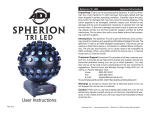 American DJ Spherion Tri LED Instruction manual