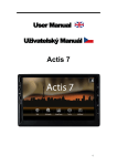 Actis 7 User manual
