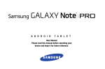 Samsung Galaxy Note PRO User manual