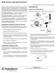 Radio Shack Detector Owner`s manual