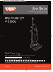 Vax U88-VU-T-A User guide