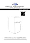 Whynter MRF-310DB Instruction manual