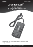Enercell 2100-Joule Surge Protector User`s guide