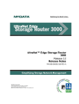 McDATA ULTRANETTM EDGE STORAGE ROUTER 3000 Specifications