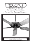 Regency Fan Akina Owner`s manual