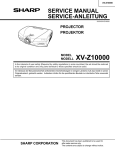 Sharp XV-Z10000U - Vision - DLP Projector Service manual