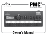 dbx PMC16 Owner`s manual