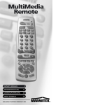 Marmitek MultiMedia Remote Owner`s manual