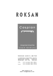 Roksan Audio Caspian Specifications