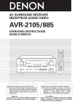 Denon AVR-2105 Operating instructions