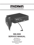 Maxon FM Mobile radio SM-2000 Service manual