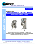 Univex SRMF20 Troubleshooting guide