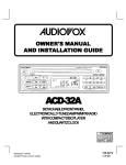 Audiovox ACD-32A Operating instructions
