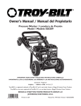 Briggs & Stratton TROY-BILT 020209 Owner`s manual