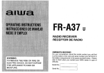 Aiwa FR-A37 Specifications