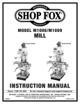 Woodstock Shop fox M1008 Instruction manual