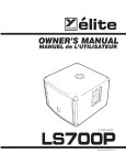 YORKVILLE ES700P - SERVICE Owner`s manual