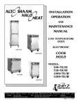 Alto-Shaam 1200-UP Series Service manual