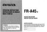 Aiwa FR-A45 Operating instructions