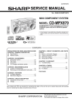 Sharp CD-MPX870H Service manual