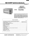 Sharp R-21HC Service manual