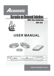 Acesonic KOD-650 Operating instructions