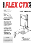 Weider WESY09320 User`s manual