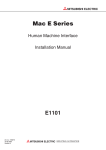 Mitsubishi Electric Mac E Series Installation manual