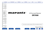 Marantz SR-3000 Owner`s manual