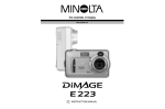 Minolta DiMAGE E223 Instruction manual