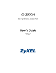 ZyXEL Communications G-3000 User`s guide