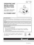 Raypak Power Vent D2 Specifications