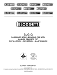 Blodgett BLG-30G Specifications