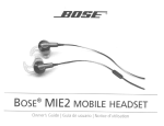 Bose MIE2 Mobile User`s manual