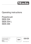 Miele SEB 215 Operating instructions