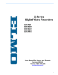Elmo EDR-X116 User manual