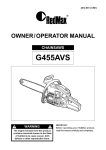 Zenoah G455AVS Troubleshooting guide